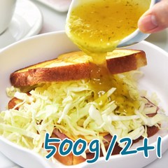 맛있는 토스트소스 500g / 2+1 아이들 방학 간식 핫도그 샌드위치 햄버거 식빵 드레싱 마요네즈 야채 과일 샐러드 만능 토스트 소스, 2개