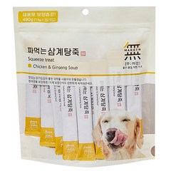 바우와우 무마진 짜먹는 보양간식 35P 강아지츄르 삼계탕죽/황태연어죽/소고기야채죽, 1개, 삼계탕죽35P