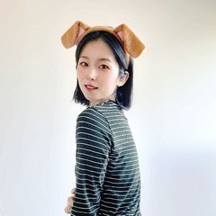 0052 갈색 강아지 귀 동물 머리띠 헤어밴드 놀이동산 놀이공원 인생네컷 동물 월드 서울