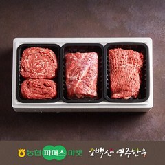 [냉장][농협영주한우]실속 가족 정육혼합세트1호 (불고기/국거리(양지)/산적) / 1.2kg
