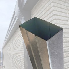 리얼징크 빗물받이 지붕 처마 물받이 선홈통 3m 단위 구성품 옵션 추가 가능 착불배송, 2.선홈통+잡이쇠, 5.리얼백색, 1개