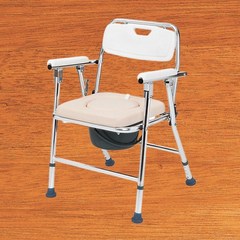 환자용 변기 이동식 화장실 휴대용 간이 노인 좌변기 접이식 의자 지제이메디칼, 1개