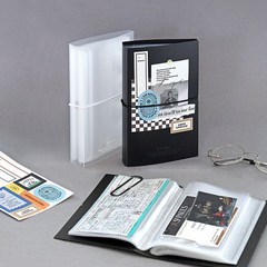 [인디고] 스토리지 티켓북 (56포켓 스티커 4장), 블랙