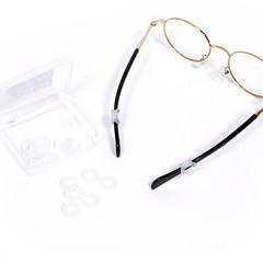 ZIO-BIZ 안경 귀고무 원형 20pcs 투명 / 안경흘러내림방지 안경귀아픔방지 안경미끄럼방지 안경고정 안경테고정 안경다리팁 안경 실리콘 논슬립 귀고무