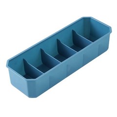 양말 보관 상자 옷장 보관 상자 가정용 쌓을 수있는 저장 공간 다기능 의류 주최자 구획 주최자 상자, 27.5cmx9.5cmx6cm, PP, 파란색, 1개