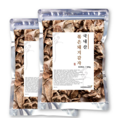 허브나래 저온로스팅 볶은 돼지감자 차, 2개, 500g(지퍼팩), 500g