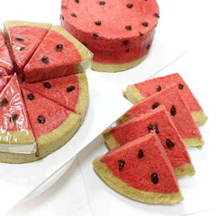 여름 수박바 설기 수제 떡케이크 2호 100%국산쌀 생일 기념일 파티 간식 디저트, 단품, 단품
