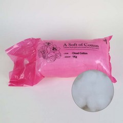 [앵콜스] 고급 인형 구름솜 (1kg / 500g) 인증된 안전한 인형솜, 고급 구름솜 1Kg (핑크봉투), 1개