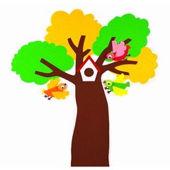 [지니스쿨] 교실 환경미화 - 넓은잎 봄 가을 나무 세트 310 (새 잠자리)