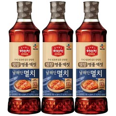 하선정 멸치액젓 덧장명품액젓 남해안멸치 500g, 3개