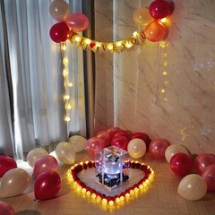 프로포즈 용품 세트 결혼 셀프 답 led 촛불 풍선 소품 러브헌터, 06 라탄볼SET05-1