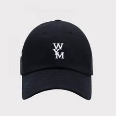 WOOYOUNGMI 우영미 WYM 로고 레터링 볼캡 모자 블랙