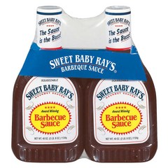 Sweet Baby Ray's 스위트베이비 레이스 오리지널 바베큐 소스 1134g 2개입, 2268g, 1팩