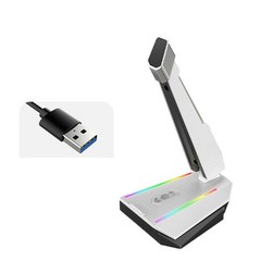 USB 3.5mmdesktop 녹음 마이크 탁상 탁상 실시간 스튜디오 비디오 마이크, 하얀색, USB 인터페이스