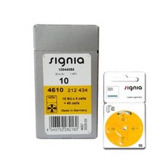 독일 시그니아 보청기 배터리, 시그니아10, 1박스