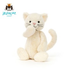 JELLYCAT 젤리캣 바쉬풀 키티 고양이 애착 소장인형, 높이 31cmx너비 12cm, 크림