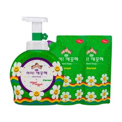 아이깨끗해 위글위글 숲속산책 490ml 용기 x 1개 + 450ml 리필 x 2개