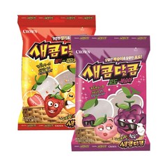 크라운 새콤달콤 2종 세트(포도 복숭아+딸기 레모네이드)