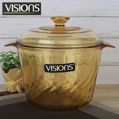 VISIONS 웨이브비젼-3.5L(깊은형) 튤립내열냄비 강화유리냄비 국솥 중곰솥 오븐냄비, 1개
