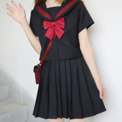 핫스윗 세라복 일본 교복 블랙 반팔 jk유니폼 코스프레 의상