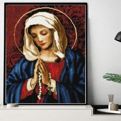 큐브아트 기도하는성모마리아(40x50cm전체사각) 보석십자수