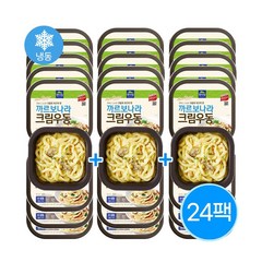 면사랑 냉동분식3종혼합 총24팩(크림우동+볶음짬뽕면+떡볶이범벅), 크림24+드라이아이스, 360g