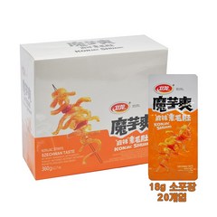 웨이롱 마라맛 곤약 한박스 20개 18G씩 총360G 라티아오 중국간식 중국식품, 18g