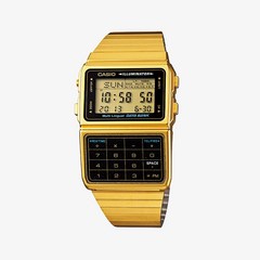 카시오 데이터뱅크 DBC-611G-1DF 금장골드 사각전자 아날로그디지털 지샥남자남성 패션빈티지메탈 손목 시계
