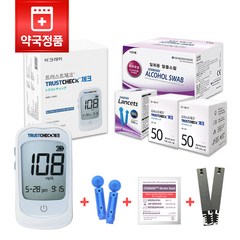 일본 아크레이 트러스트체크 혈당측정기 +시험지100매+채혈침110개+알콜솜100매 세트, 1세트, PG-310