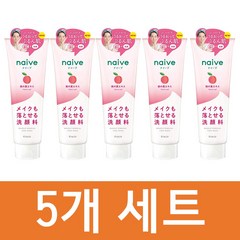 일본 나이브 폼클렌징 200g 5개세트 대용량 크라시에 복숭아 가네보 리뉴얼상품, 5개