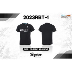 라이더 티셔츠 기획티셔츠 2023RBT-1 블랙 라운드티셔츠 배드민턴의류 오남스포츠