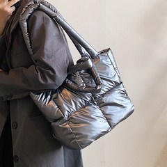 알음알음 여성 패딩가방 패딩 숄더백 대형 토트백 퀼팅 보부상 가방