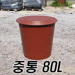 [나루에스앤에프] 고무통 중통 80리터, 1개