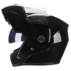 DAYU 오토바이 헬멧 시스템 헬멧 오픈 페이스 풀 페이스 헬멧 듀얼 썬 바이저, 블랙