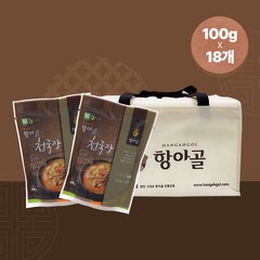 항아골 청국장 100g씩 소포장 국산콩 100% 자연발효 청국장, 청국장 100g x 18개 선물포장, 100g