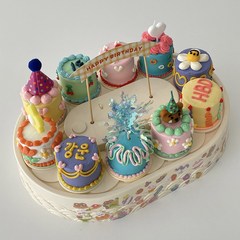 하피블리 회전 목마 케이크 생일 디저트 플레이팅 돌림판 컵케이크 진열대, 1세대(회전테이블형), 1개
