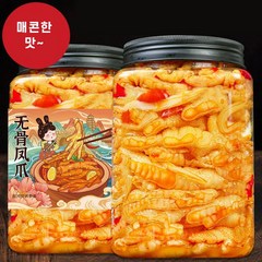 중국식품 무뼈 닭발 레몬 쏸라 뼈없는 닭발 마라맛 500G, 2통