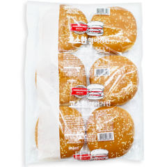 [무료배송]삼립 고소한 햄버거번 18개(6입 3봉) 참깨햄버거빵 샌드위치, 300g, 3개