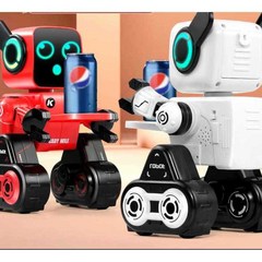 미니 서빙 로봇 장난감 조종 음료 배달 카페 귀여운 지능형 심부름 역할놀이 자동 소형 제어, 1. 레드(배터리 2개)