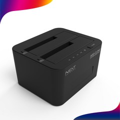 넥스트 NEXT-965TC HDD 도킹스테이션 하드복사 2Bay USB3.1 C타입 외장하드 디스크 복사기, 선택없음