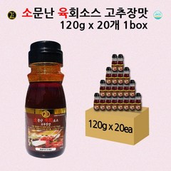 대현 소문난 육회소스 고추장맛 120g x 20ea (1박스), 20개입