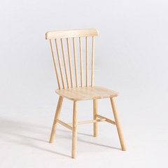 [방문설치]보니애가구 윈저 고무나무 원목 1인 인테리어 체어 의자, 네츄럴, 1개