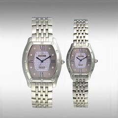 CARITAS / 카리타스 고급 큐빅 보석 커플 명품 예물 시계 / C120 / 커플 명품 예물 메탈 손목 시계