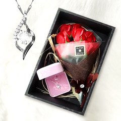아르띠콜로 실버 925 순은 목걸이 꽃다발 선물 세트