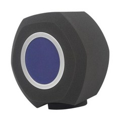 마이크 스크린 어쿠스틱 필터 마이크 실드 라이브 녹음 사운드 흡수 실외 성능 휴대용 윈드 스크린 마이크 필터, 18cmx17cm, 스펀지, 파란색