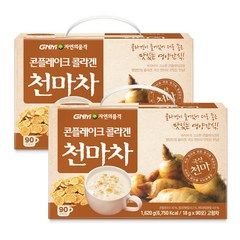 GNM자연의품격 콘플레이크 콜라겐 천마차, 18g, 90개입, 2개