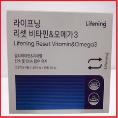 인셀덤 라이프닝 리셋 비타민&오메가3 Lifening Reset Vitamin&Omega3 멀티비타민&미네랄 EPA DHA함유유지 30포 1개월분, 1개, 54g