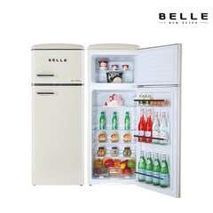 BELLE 뉴레트로 일반형냉장고 방문설치, 크림, NRD22ACM