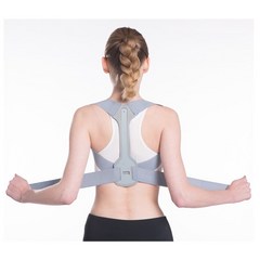 Getinfit 조정 가능한 자세 교정기 뒤 어깨는 쇄골 척추 지원 유니를위한 정형 외과 보조기 벨트를 곧게 펴십시오, 회색, 엘, 1개