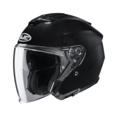 HJC 오토바이헬멧 I30 선바이저 오픈페이스 바이크 스쿠터 홍진 헬멧, 2XL, 블랙